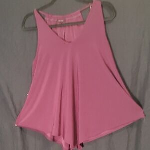 First Love Pink Asymmetrical Sleeveless Tank Top